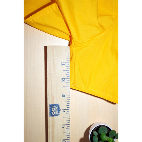 Vintage Retro Yellow Swim Trunks – Size 40 – Credit Card Print Trim – Made in It - Picture 7 of 7